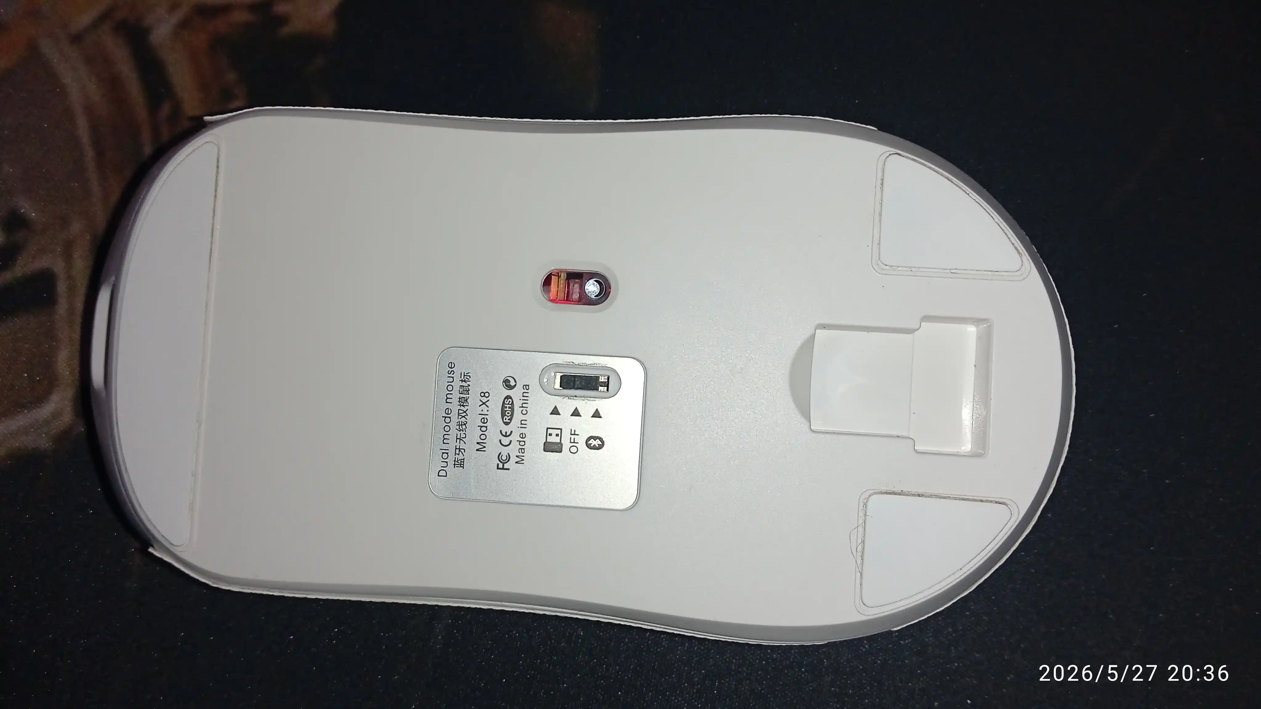 T-Wolf X8 simsiz o‘yin sichqonchasi Bluetooth, jim bosish va 4800 DPI bilan