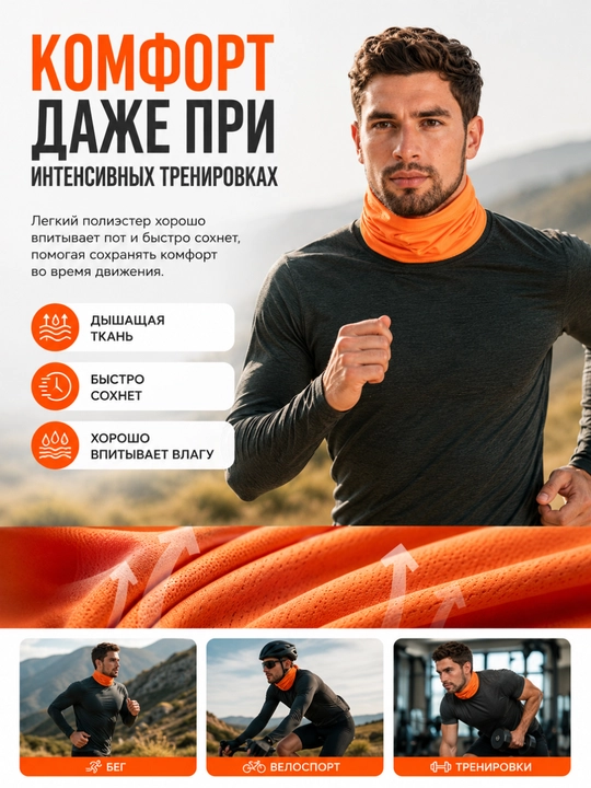 Sport buff snud niqob balaklava yugurish velosport va faol dam olish uchun uniseks 54–58