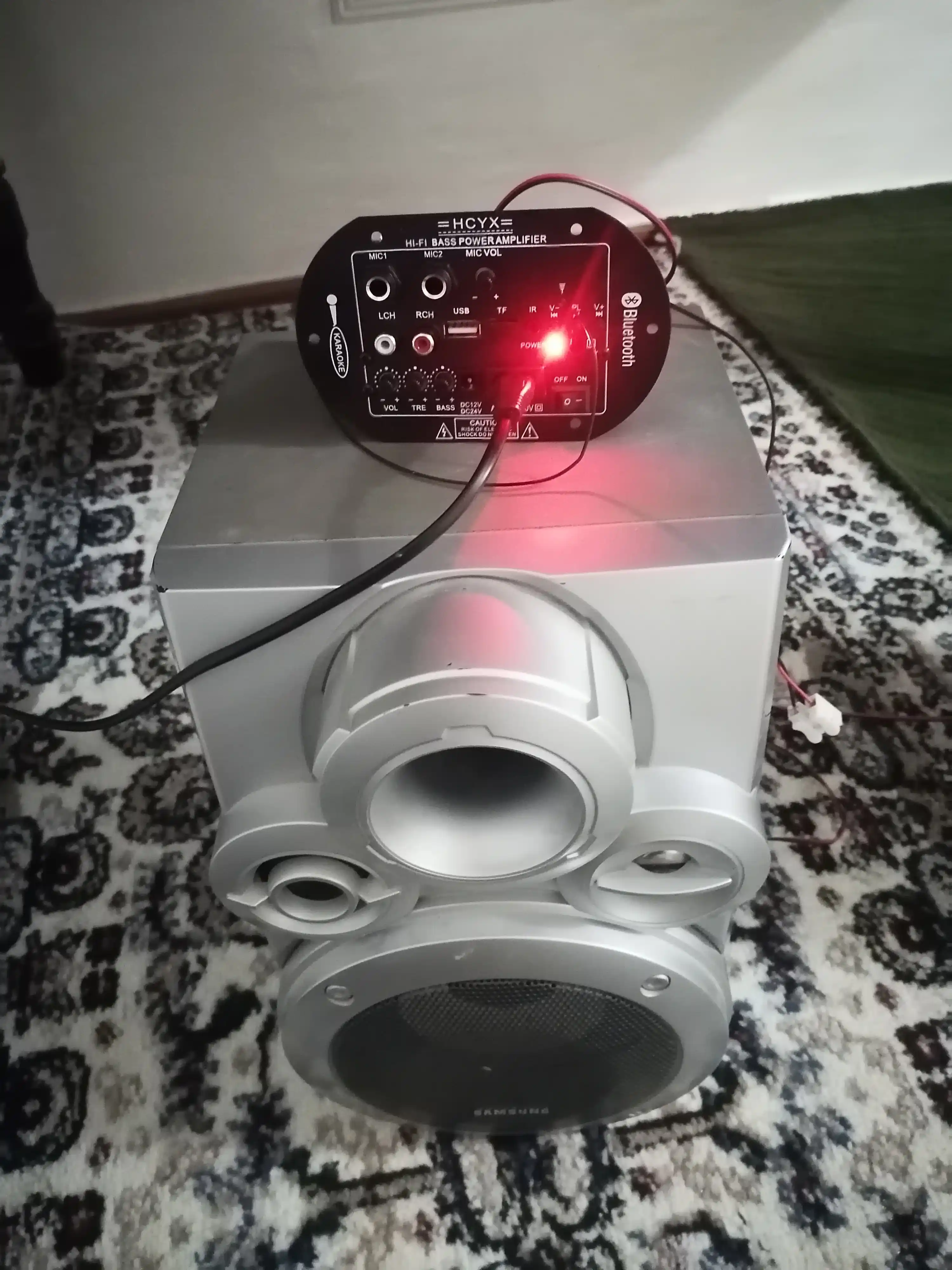 HCYX моно усилитель сабвуфера 30W RMS, 60W max, DC 8–28V, Bluetooth USB TF FM AUX
