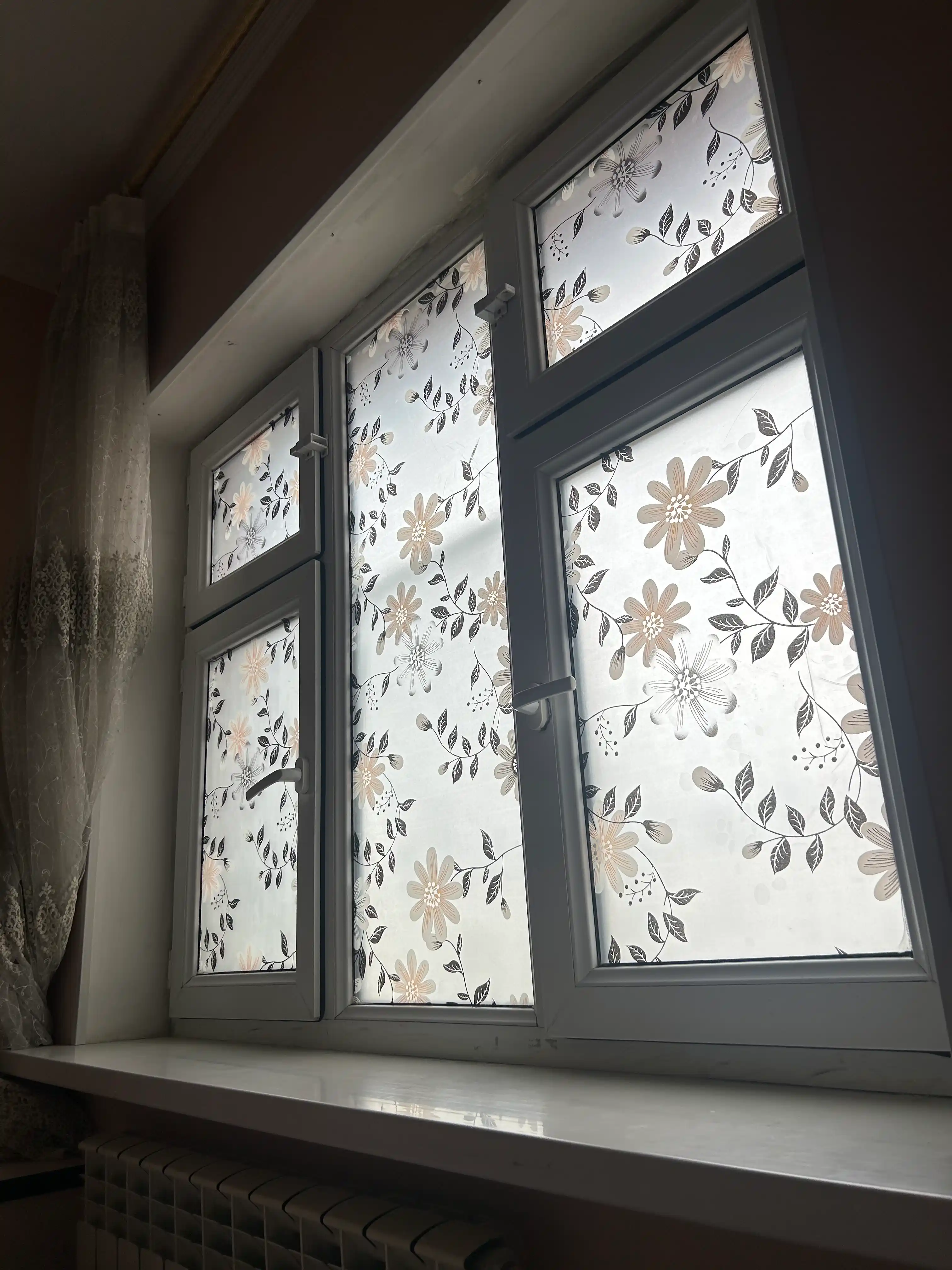 Пленка для окон, матовая, самоклеящаяся, защитная, декоративная