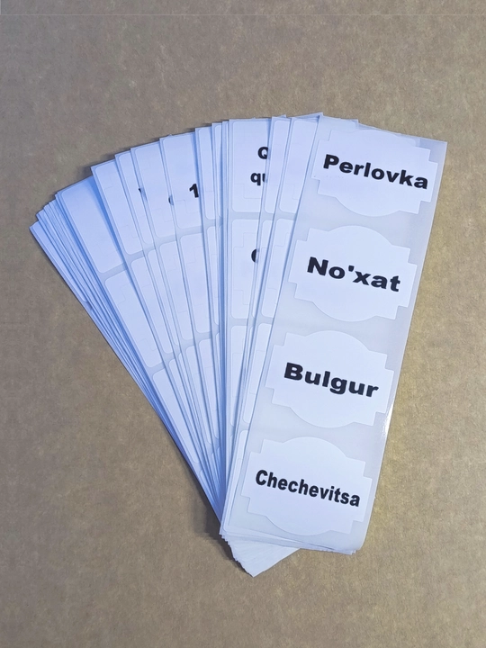 Наклейки на банки для специй, круп и сыпучих продуктов, 100 шт