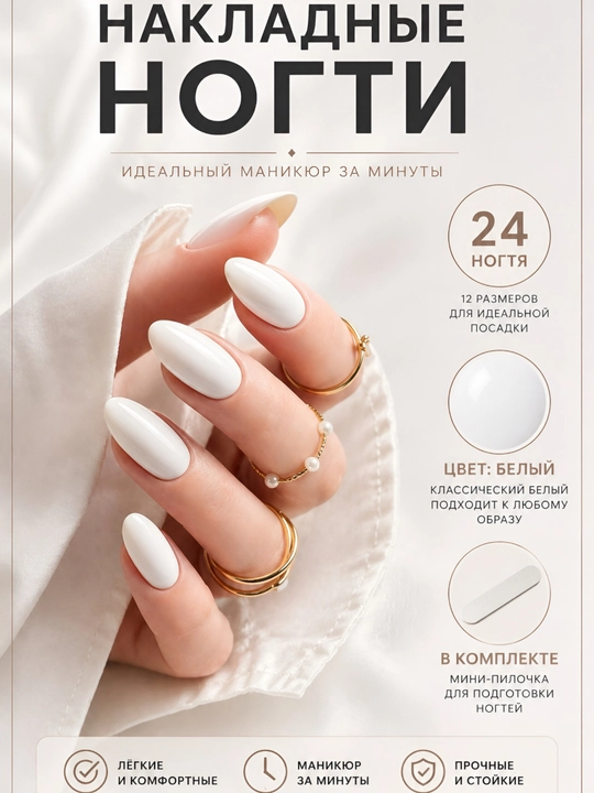 Qo‘yma tirnoqlar, tirnoqlar, sun’iy, qo‘yma tirnoqlar, qo‘yma tirnoqlar to‘plami, 24 dona