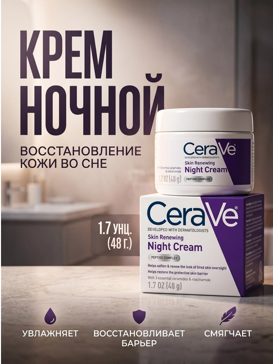 CeraVe Skin Renewing Night Cream - 
