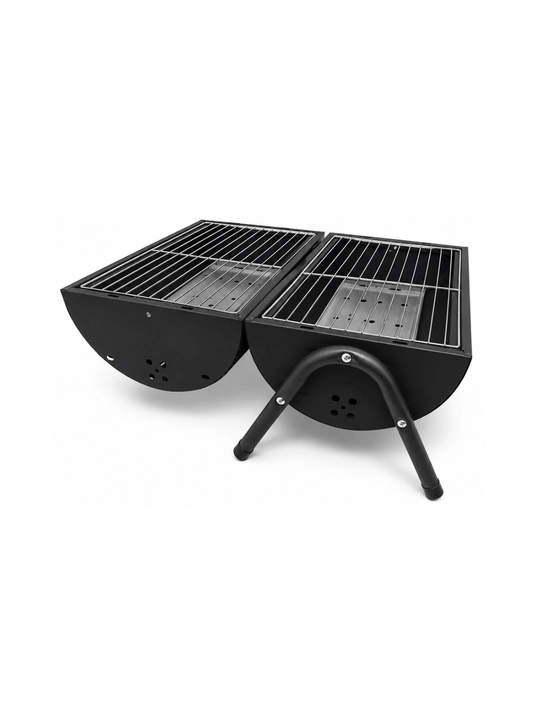 Portativ mini BBQ mangal-gril, 3xil rangda, 42sm x 37.5sm x27.5sm