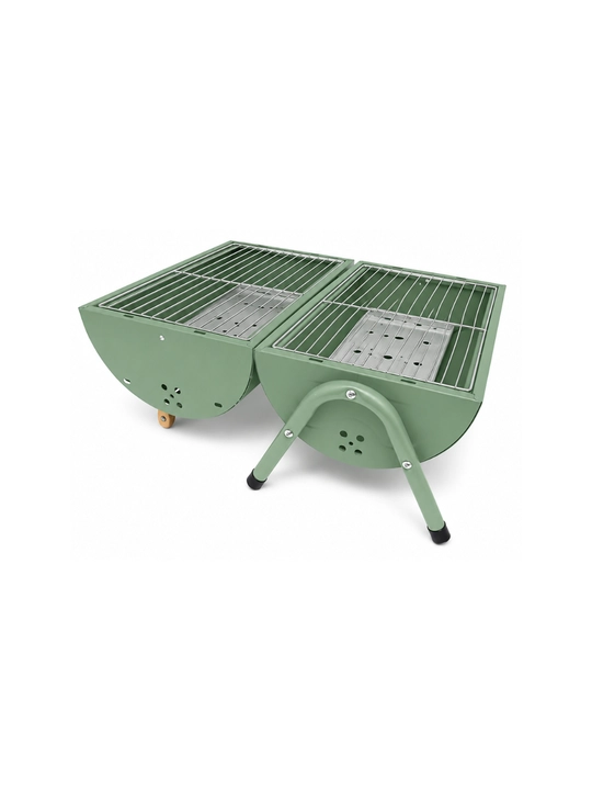 Portativ mini BBQ mangal-gril, 3xil rangda, 42sm x 37.5sm x27.5sm