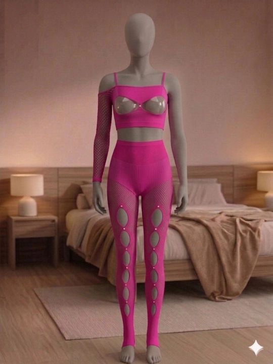 Neon pushti bodystocking, setkali kiyim, ayollar body komplekt, clubwear - 