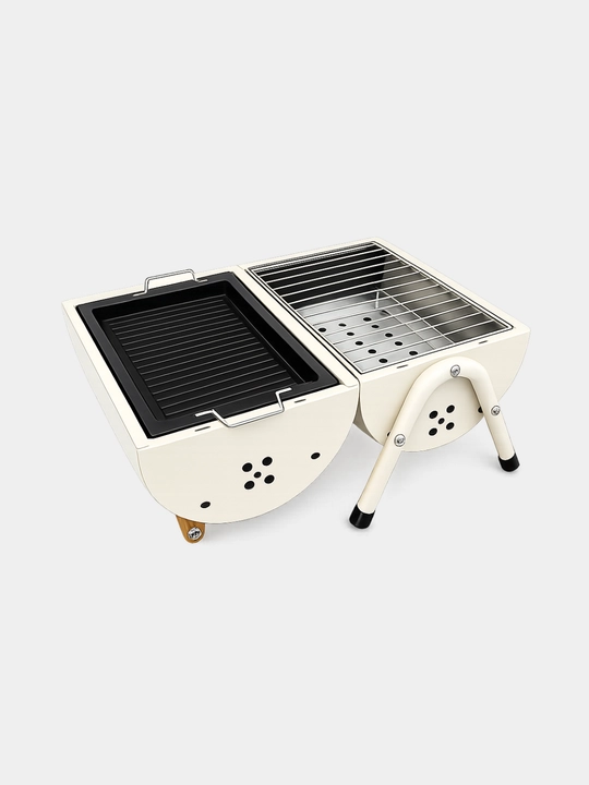Portativ mini BBQ mangal-gril, 3xil rangda, 42sm x 37.5sm x27.5sm