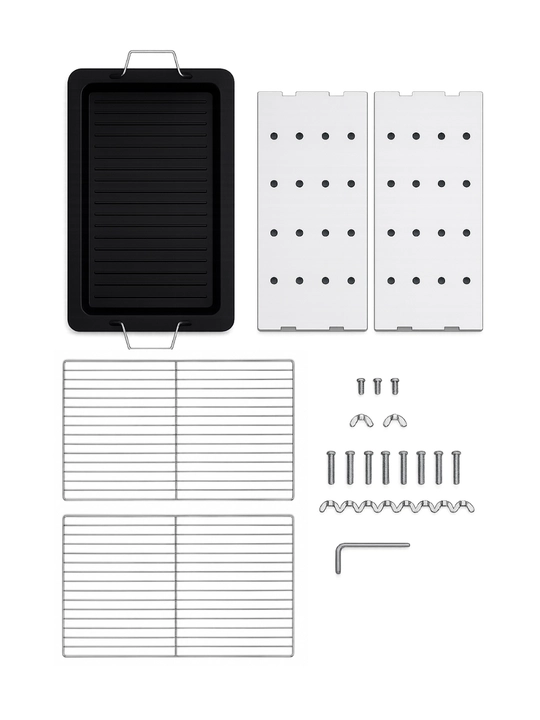 Portativ mini BBQ mangal-gril, 3xil rangda, 42sm x 37.5sm x27.5sm