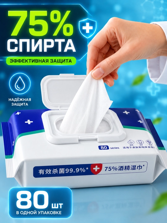 Влажные салфетки, спиртовые дезинфицирующие