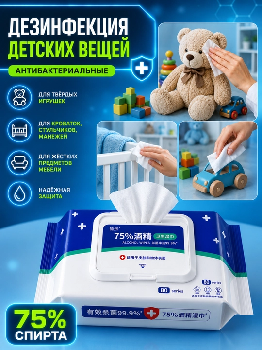 Влажные салфетки, спиртовые дезинфицирующие