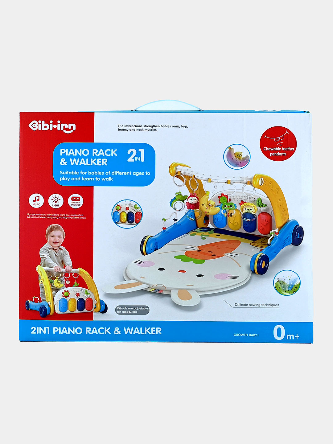 Развивающий центр-ходунки 2 в 1 Bibi-irn Piano Rack с пианино