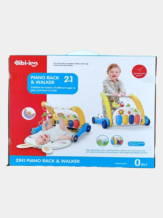 Развивающий центр-ходунки 2 в 1 Bibi-irn Piano Rack с пианино