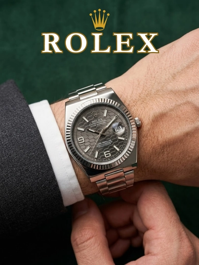 Мужские часы Rolex, мужские часы с кварцевым механизмом, в подарочной коробке — WTCLINE-ROLEXNEW1-ЧЕРН