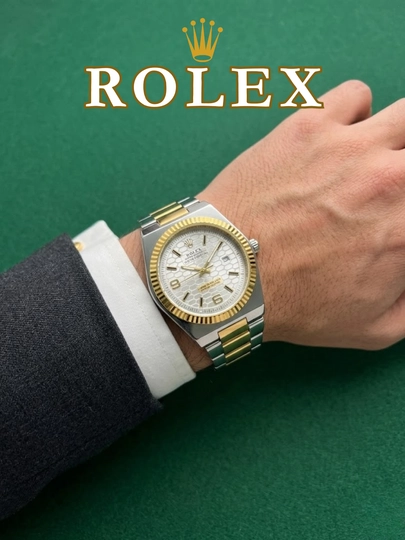 Мужские часы Rolex, мужские часы с кварцевым механизмом, в подарочной коробке — WTCLINE-ROLEXNEW1-БЕЛЫЙ