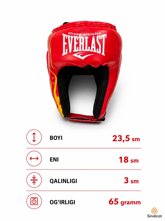 Boks, MMA va jang san’atining barcha turlari uchun shlemlar, o‘lchamlari: universal