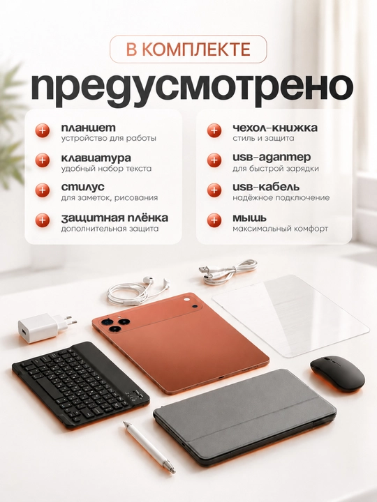 Планшет Android 10.1" LTE 6GB RAM 128GB ROM для работы и учебы UZIME