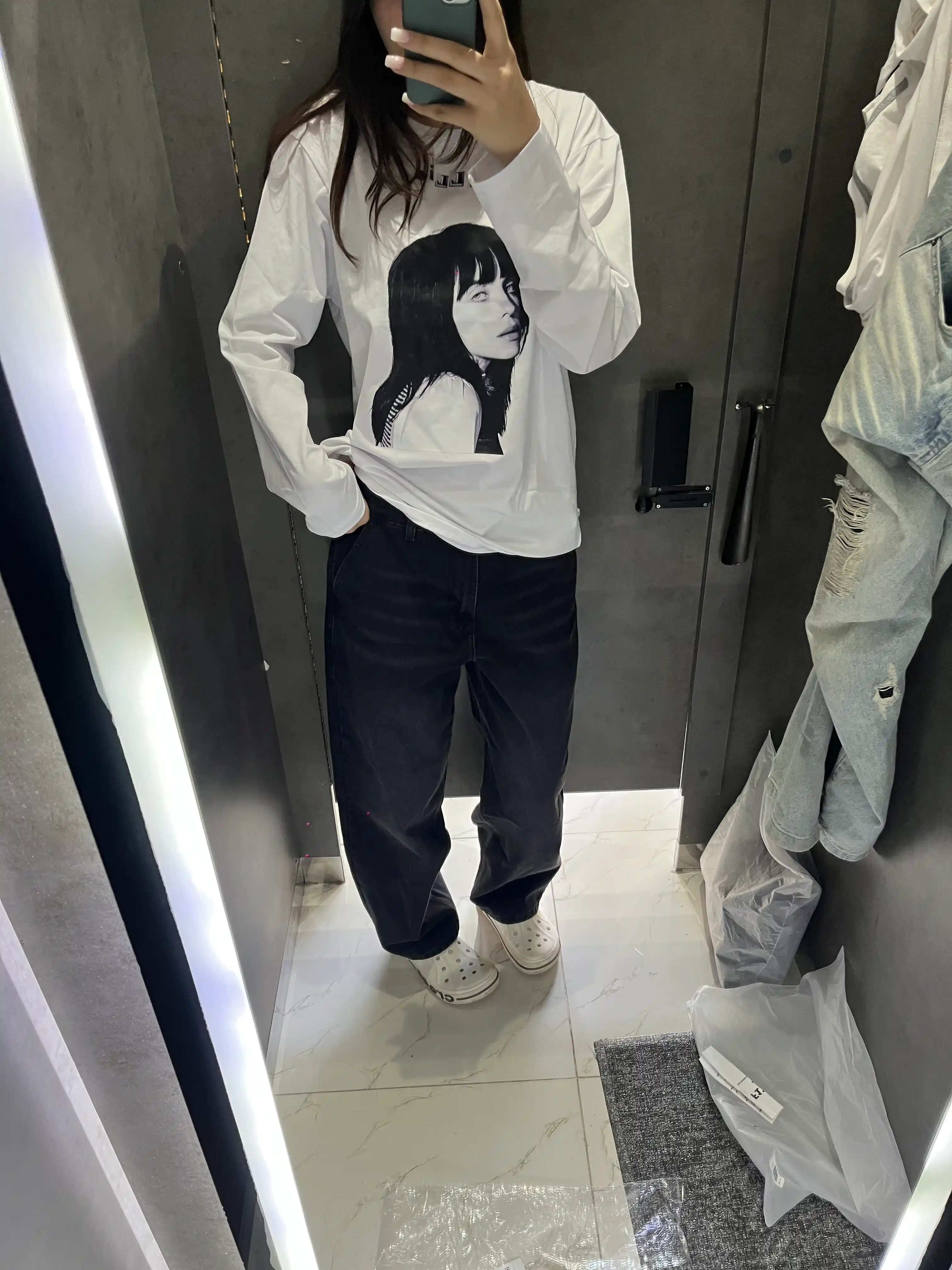 Keng jinsi shimlar y2k baggi oversize sk8 UNI