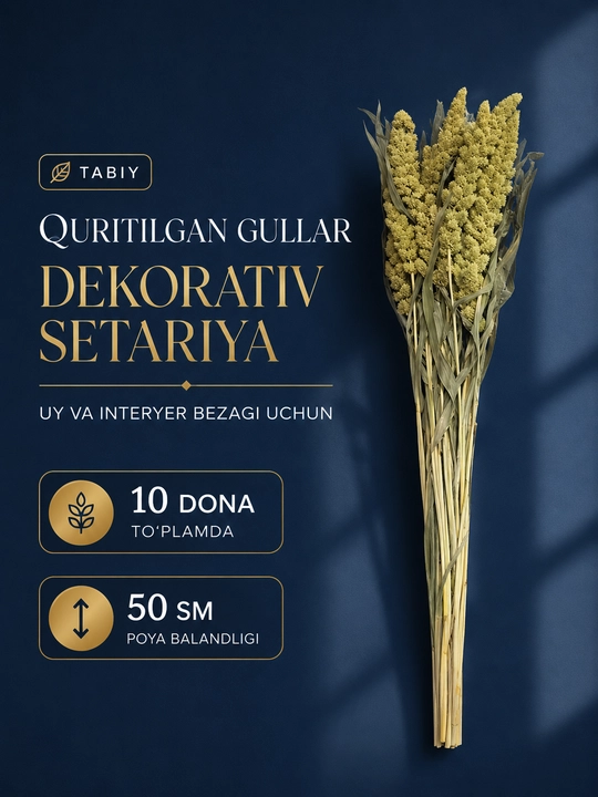 Quritilgan gullar guldastasi, interyerni bezash uchun tabiiy quritilgan gullar