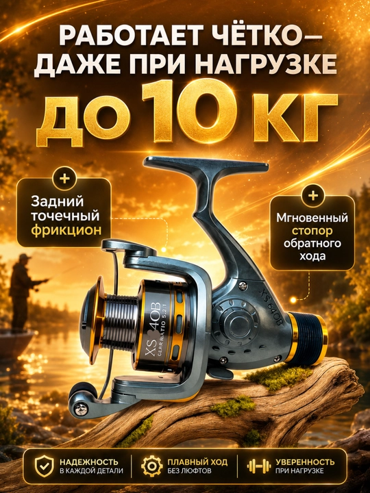 Baliq ovlash g'altagi leska bilan, qarmoq uchun, spinning