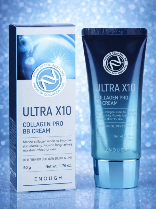 ENOUGH ULTRA X10 Collagen Pro BB Cream 50g — Dengiz Kollageni bilan, SPF47 PA+++