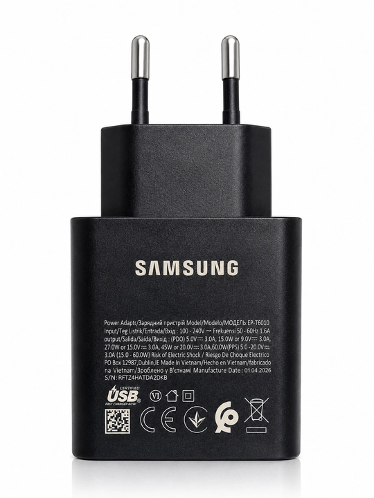Samsung 60W Fast Charging USB-C quvvat adapteri (EU vilka)