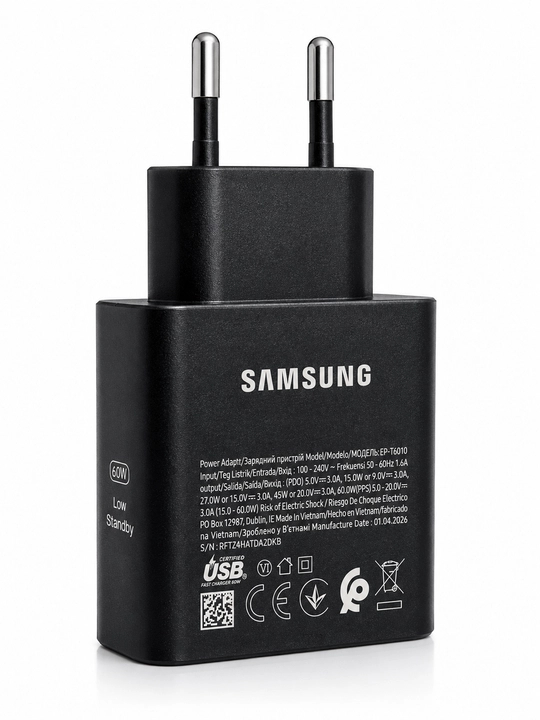 Samsung 60W Fast Charging USB-C quvvat adapteri (EU vilka)