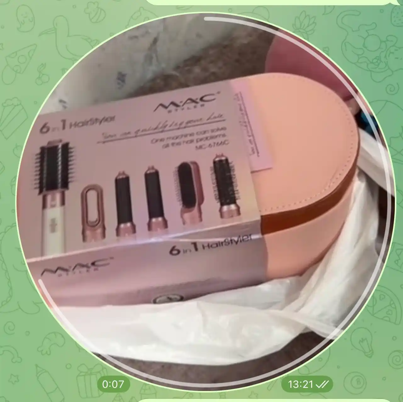 Soch uchun professional Mac Stayler MC-6766 fen-stayleri, 6 ta 1 da soch turmagi va ployka
