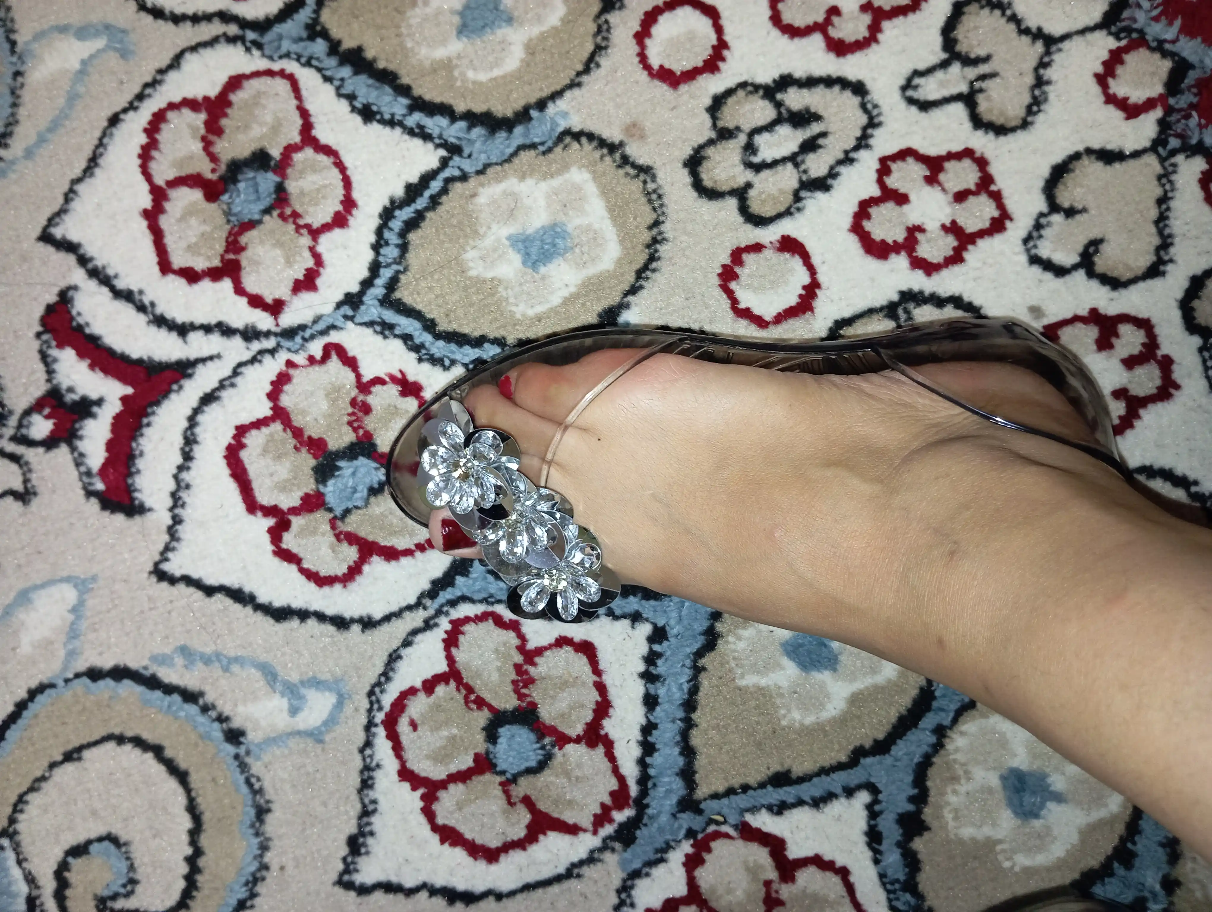 Женские прозрачные балетки с бантом летние силиконовые сандалии, jelly shoes пляжная обувь