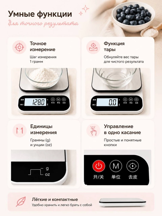 Кухонные электронные весы, 10 кг 0.1 г — точные пищевые весы, электронные весы для кухни