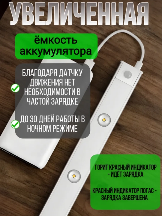Yorug‘lik diodli va sariq rangli, harakat sensoriga ega, 3 rejimli simsiz lampa