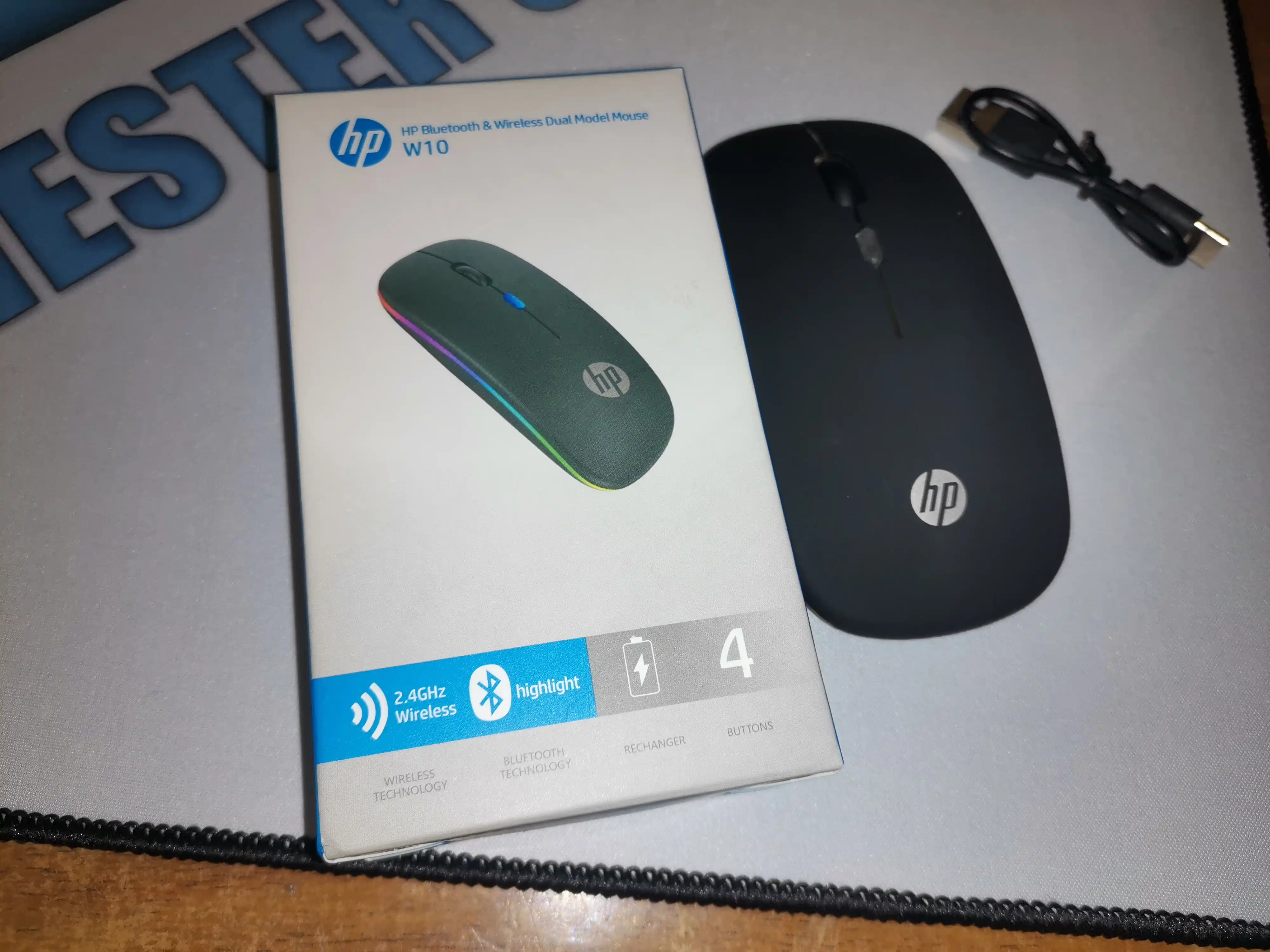 HP W10 ORG simsiz sichqoncha, Bluetooth, akkumulyator bilan ishlaydi