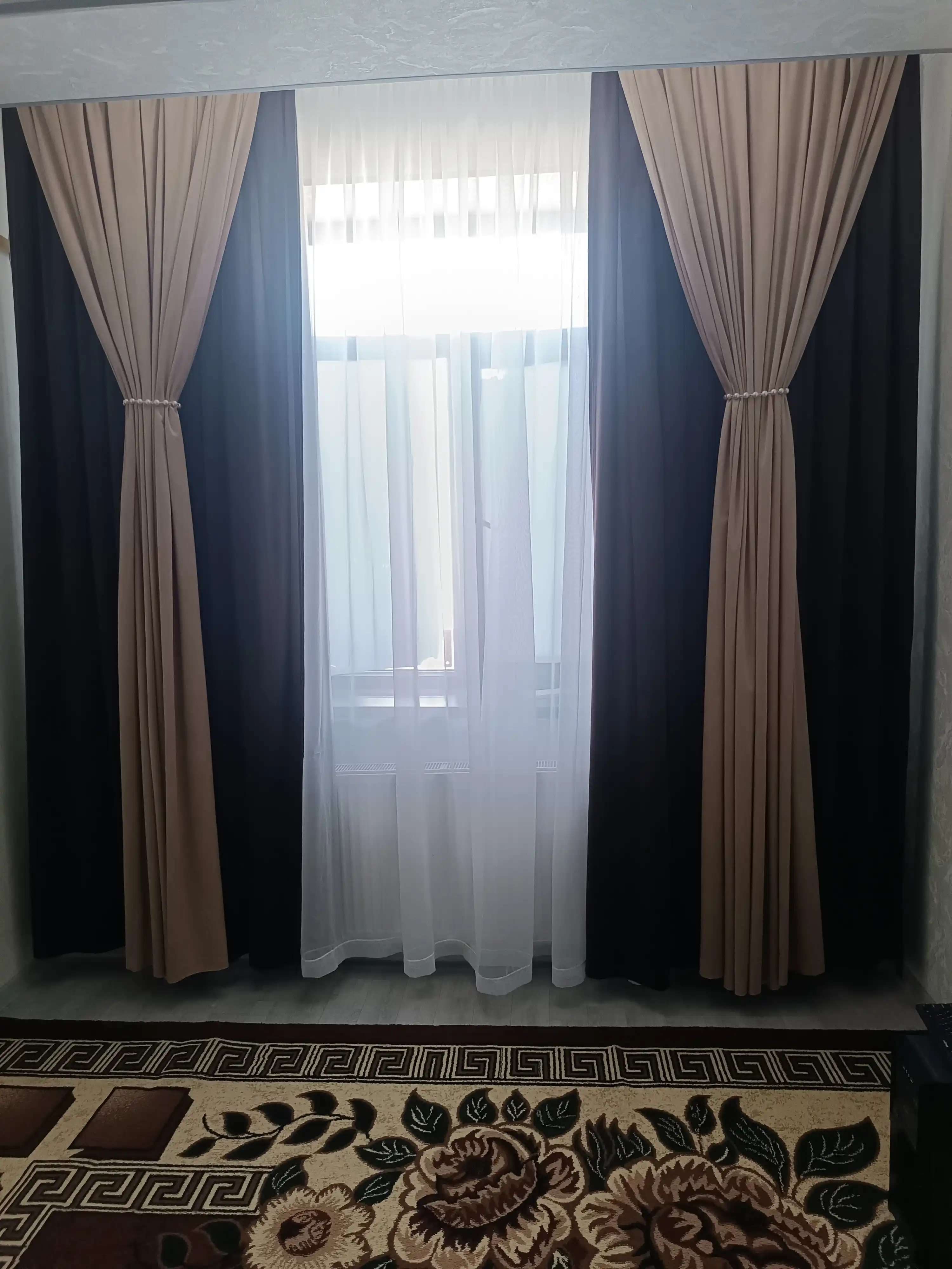 Parda "Kadife" italyan baxmal tekis dekorativ yotoqxona va bolalar xonalari uchun pardalar