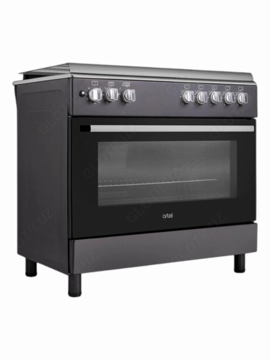 Газо-электрическая плита Artel Milagro F 90 G, черный мат, 6 конфорок, духовка 106 л - 