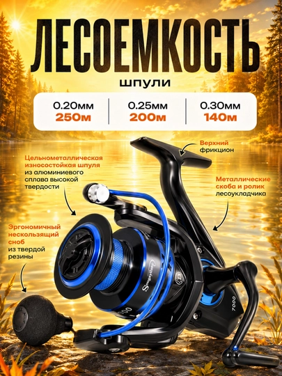 Spinning uchun baliq ovlash katushkasi (fider uchun)