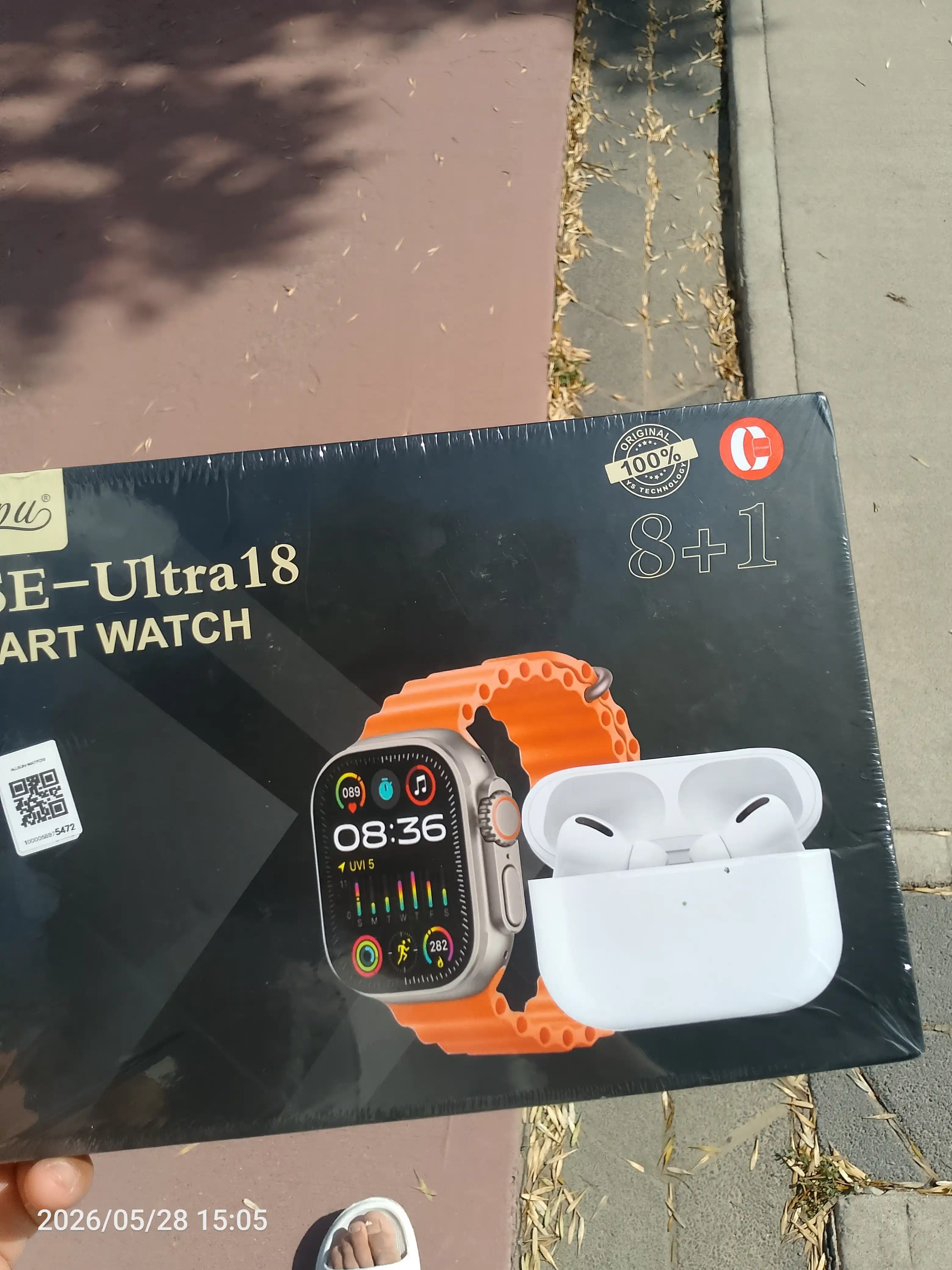 Умные часы, Smart Watch Ultra и наушники iPods pro, с 8 ремешками, подарочный набор 10 в 1
