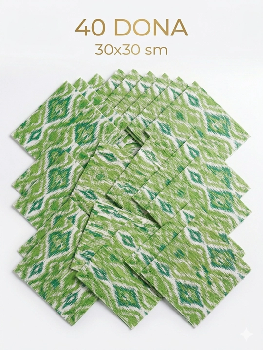 Qog'oz salfetkalar 30x30 40 dona, Bir martalik rasmli bayram - 