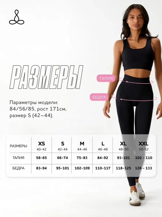 Лосины в рубчик, леггинсы спортивные, утягивающие, женская спортивная одежда в рубчик