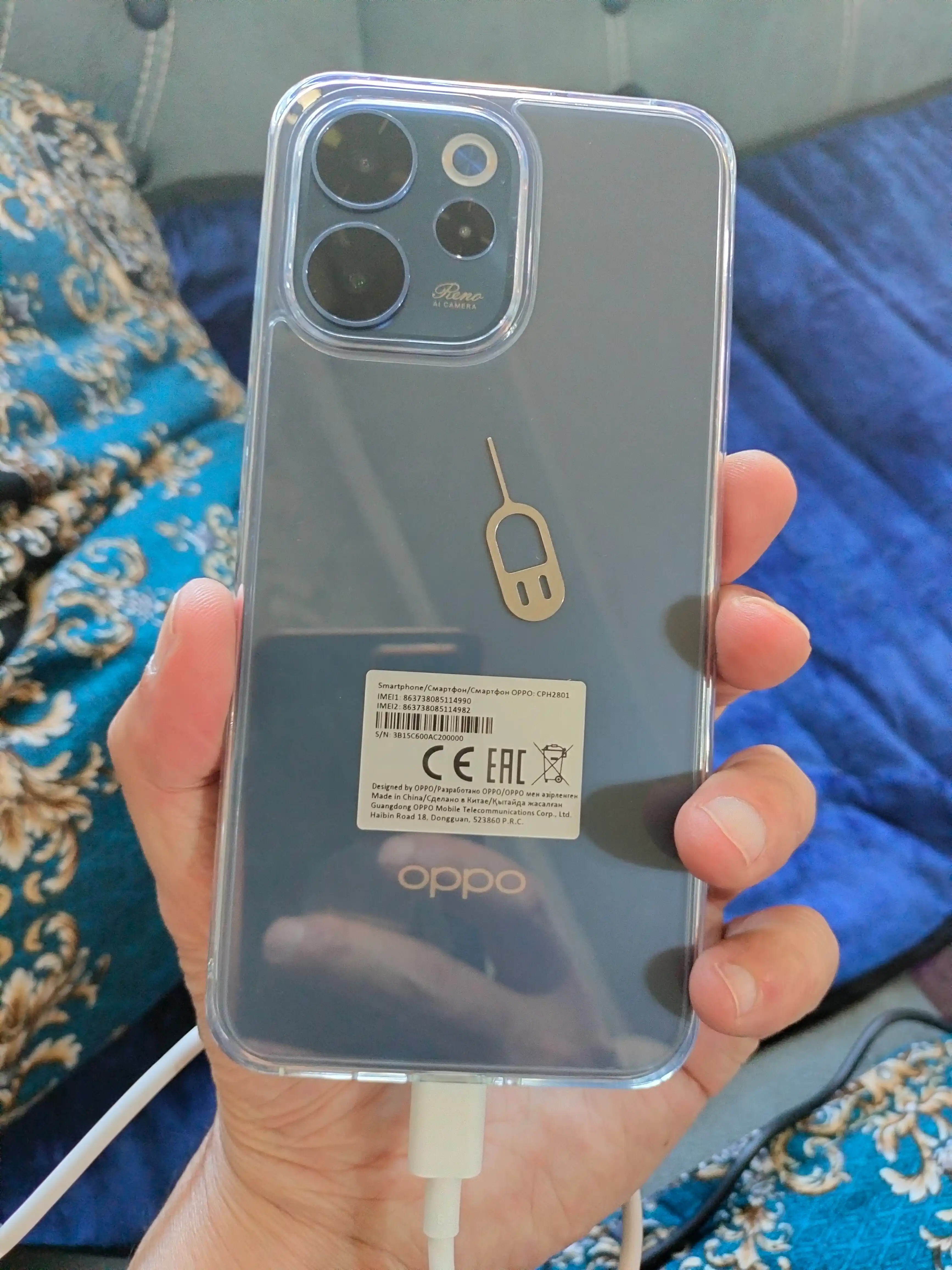 Смартфон OPPO Reno15 F 5G 12/512GB, Aurora Blue, Twilight Blue, 1 год гарантии