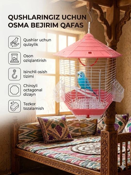 Qushlar uchun qafas Besedka 30 x 30 x 42 sm - 