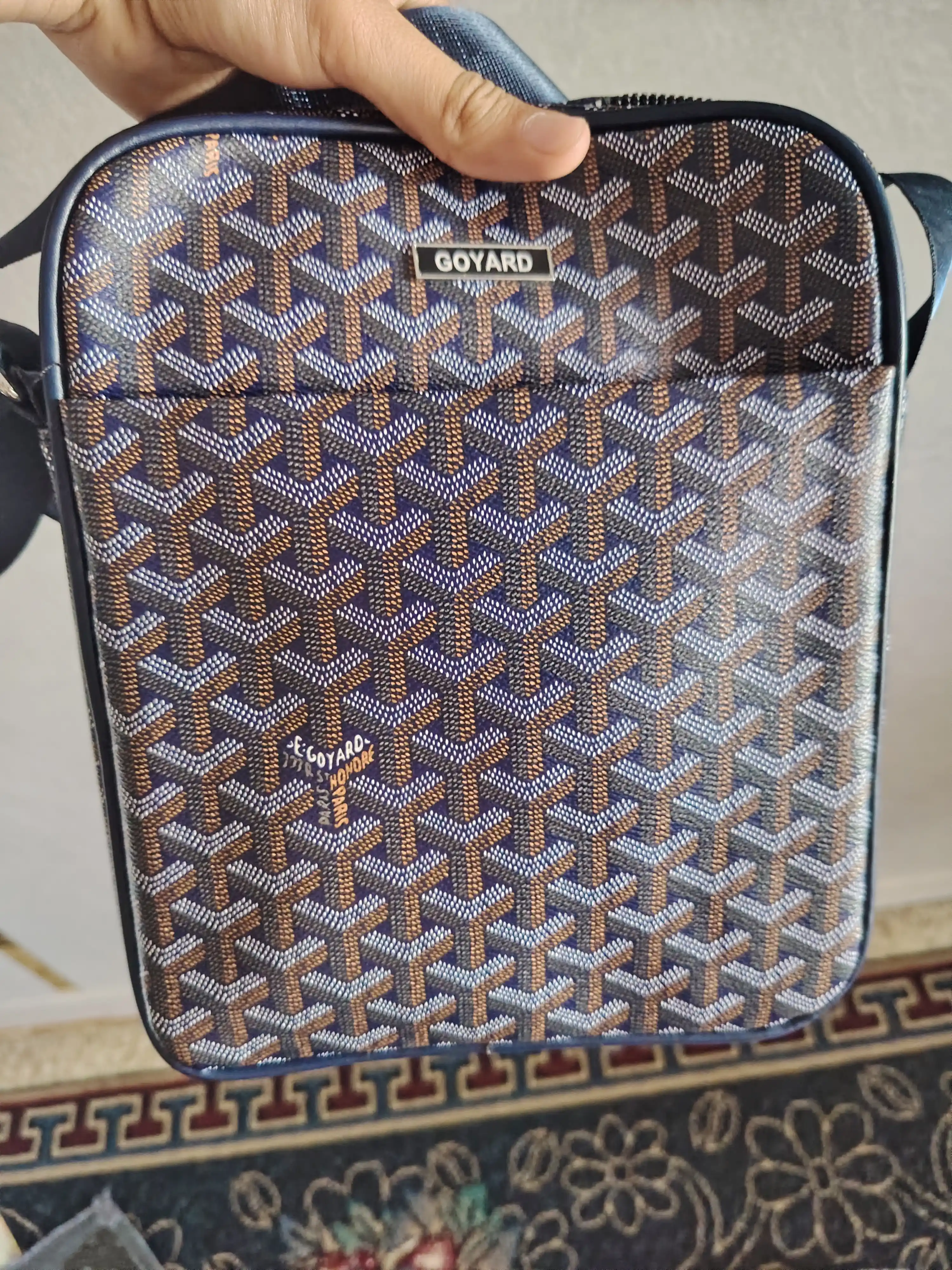 Мужская сумка через плечо (кросс-боди) в премиальном стиле Goyard