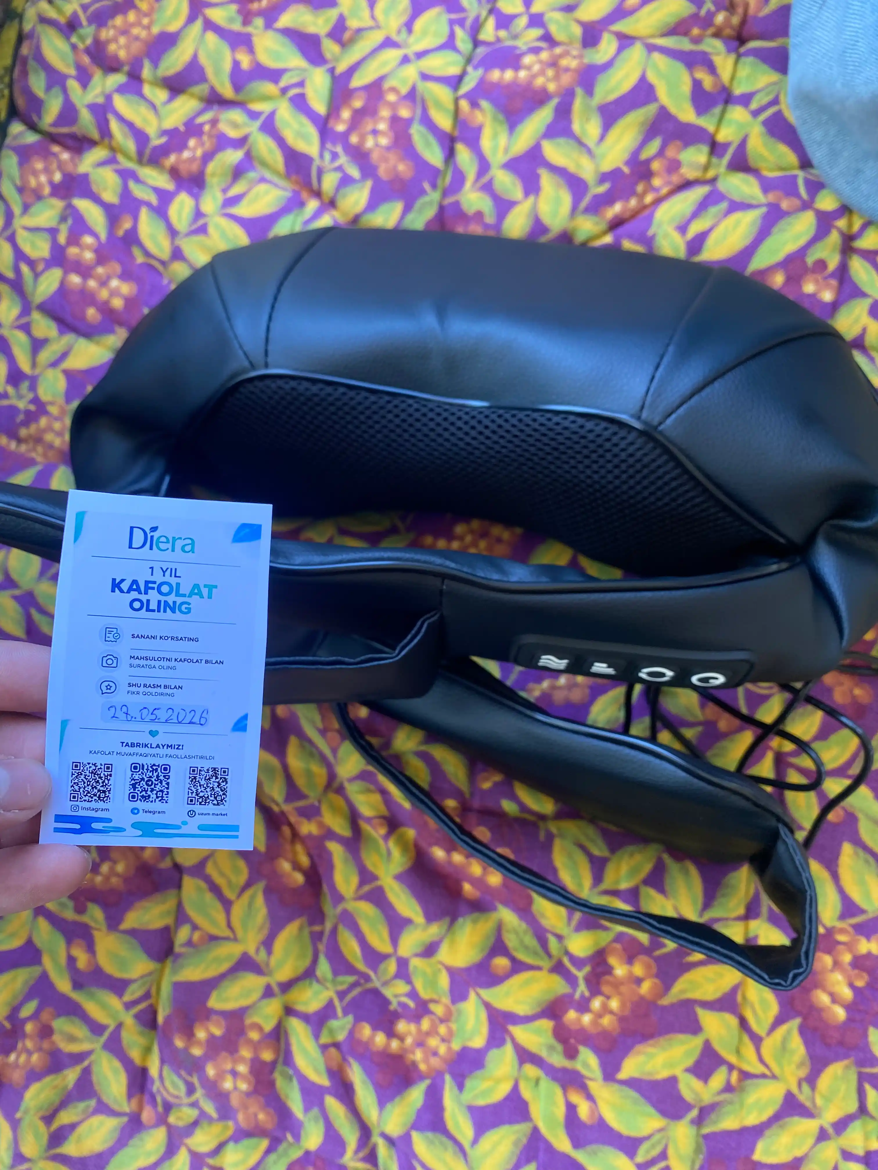 Массажёр для шеи, плеч, поясницы и ног, 4D с функцией подогрева, массажер DIERA MassagePro