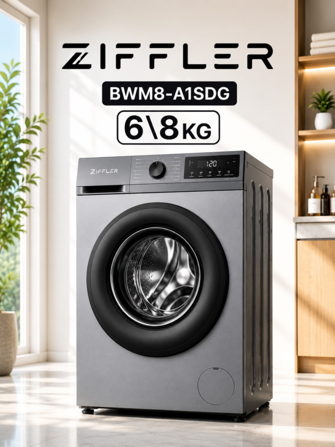 Стиральная машина ZIFFLER BWM8-A1SDG — это современная модель - 