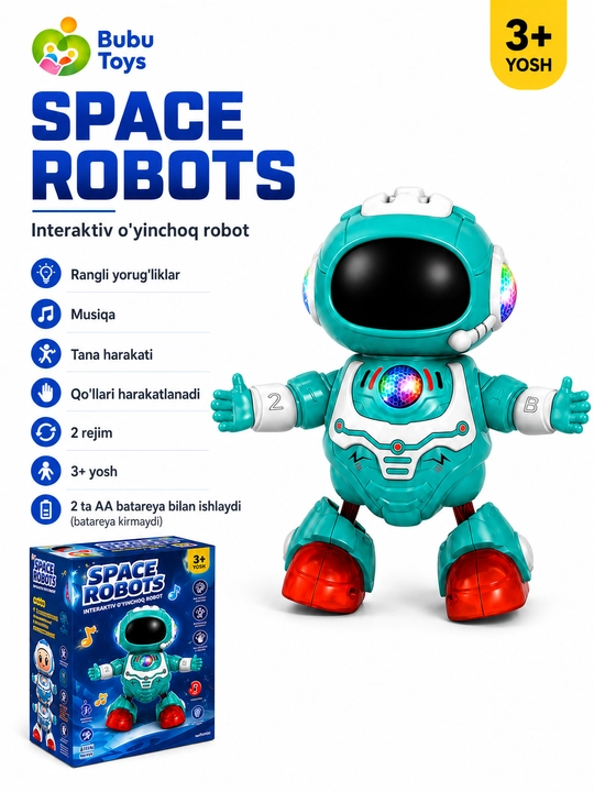 Interaktiv o‘yinchoq robot - 