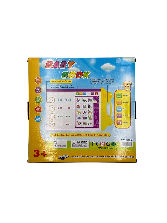 Bolalar uchun interaktiv ovozli o‘quv kitobi Baby Book ingliz alifbosida