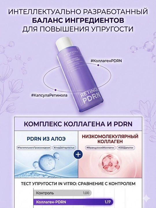 LG Carezone Plus PDRN - Teri yorqinligi va elastikligi uchun esensiya-toner, 150 ml