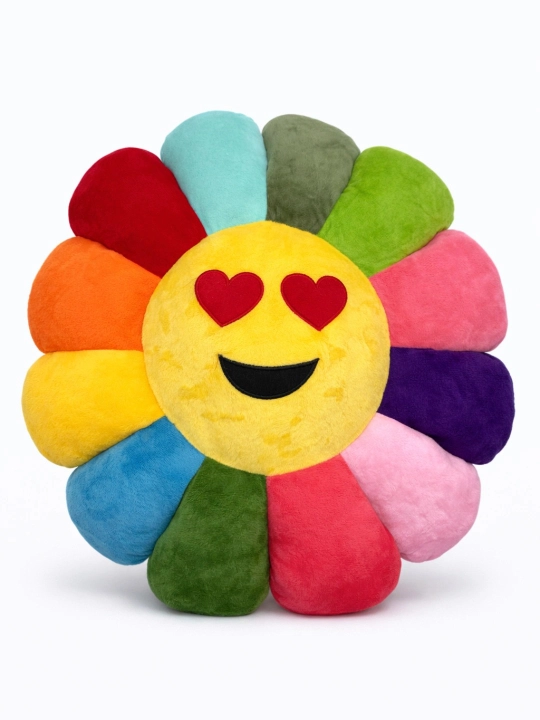 Emoji guli shaklidagi yumshoq yostiq - sovg‘a va bezak uchun mo‘ljallangan