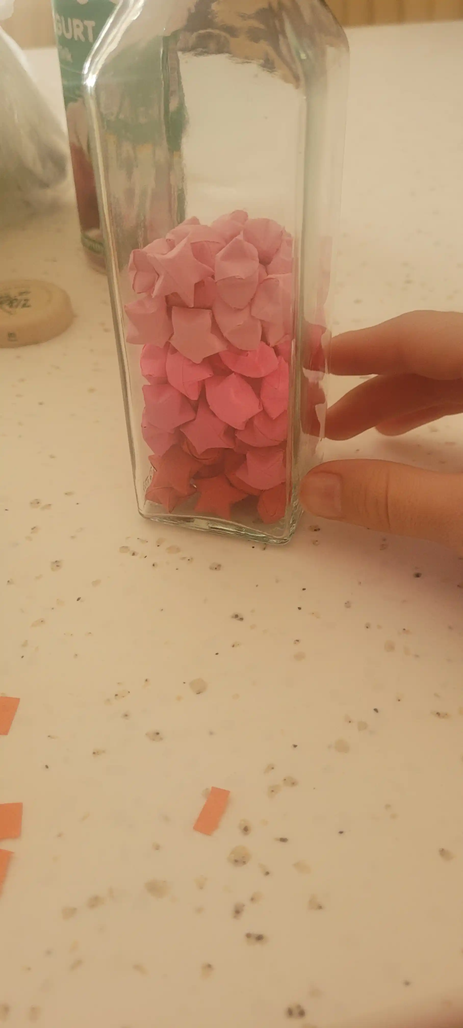 Rangli chiziqli kvilling qog'ozlari, 3D yulduzcha, origami