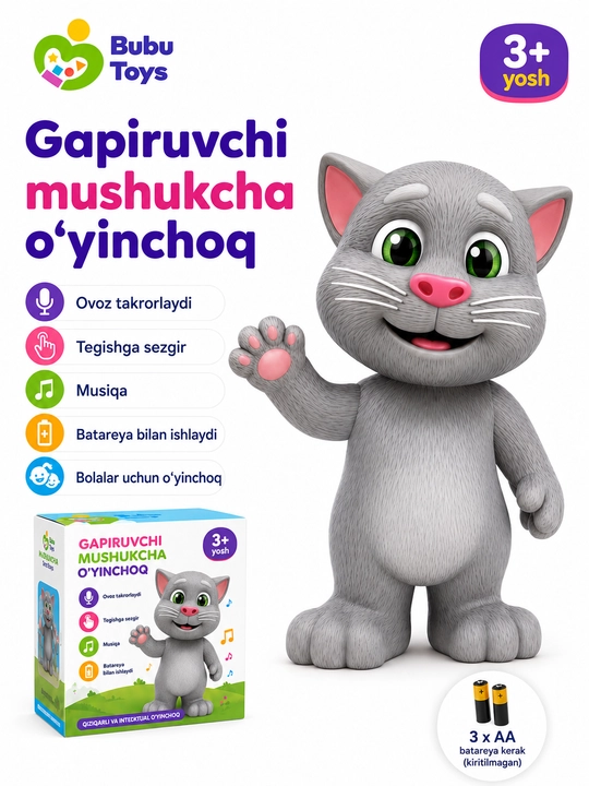 Mushukcha interaktiv o‘yinchoq - 