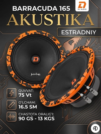 DL Audio Barracuda 165 V.2 — Громкие среднечастотные динамики 16 см (75 Вт) — AVTODKN-BARACUDAXTOY