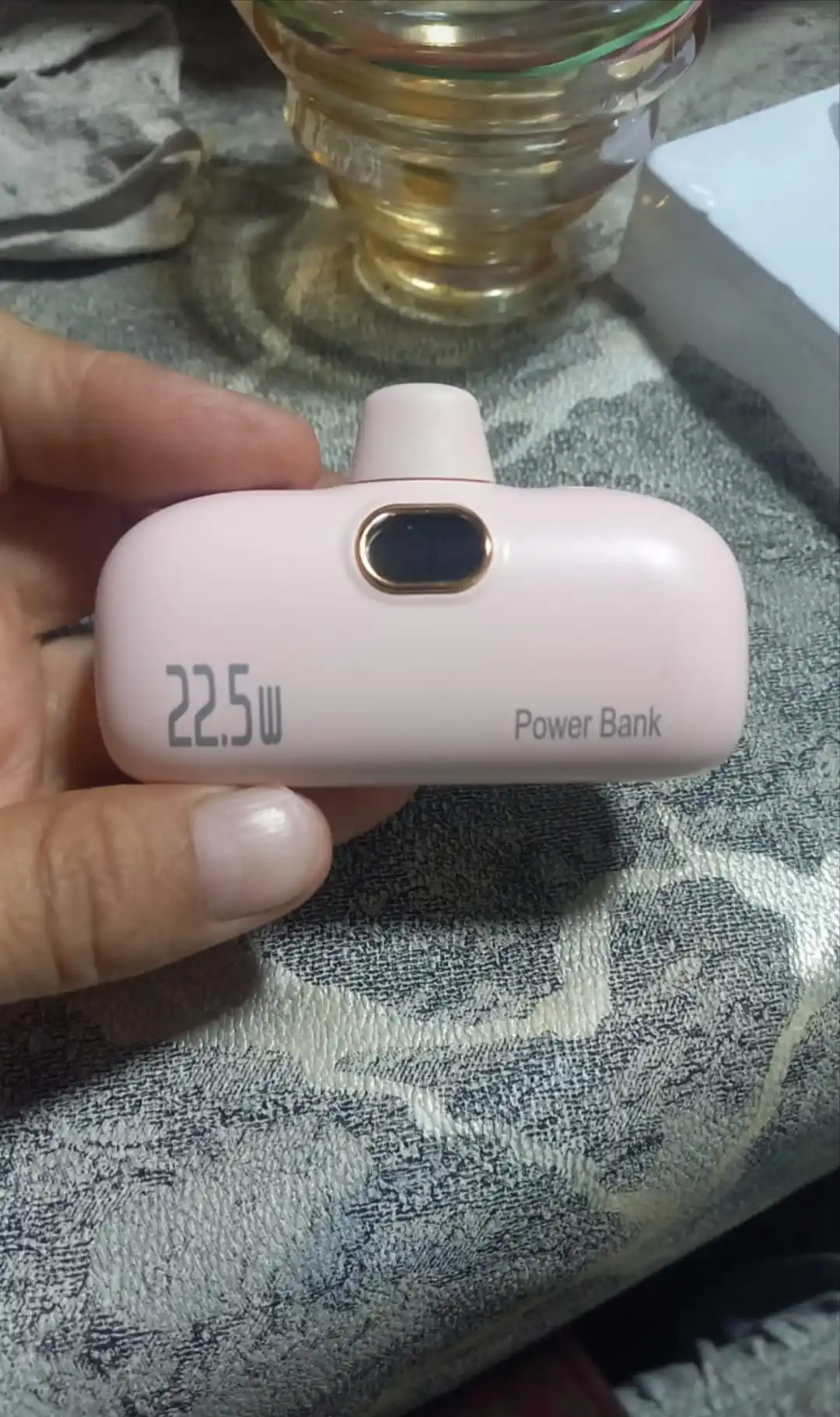 Повербанк с кабелем и без кабеля, быстрая зарядка 22.5W, ёмкость 5000 mAh, разъём Type-C